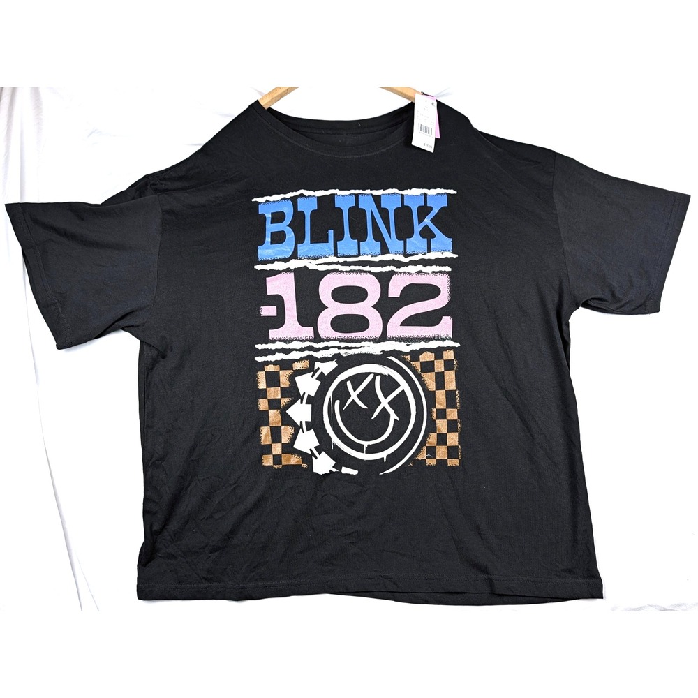 Blink 182 Viking Wizard Eyes T-Shirt Men's Size 2XL Black Cotton Band Tee NWT